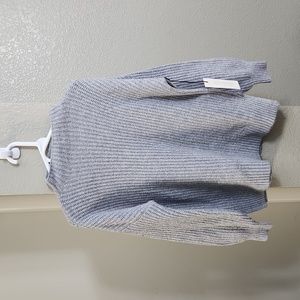 New Rachel Zoe Mock Neck Grey Knit Turtleneck Size XS